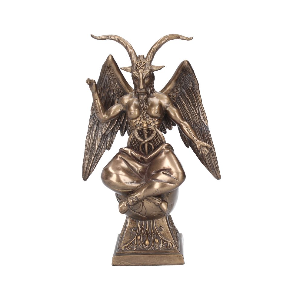 24cm Baphomet Occult Mystical Figurine Bronze Ornament