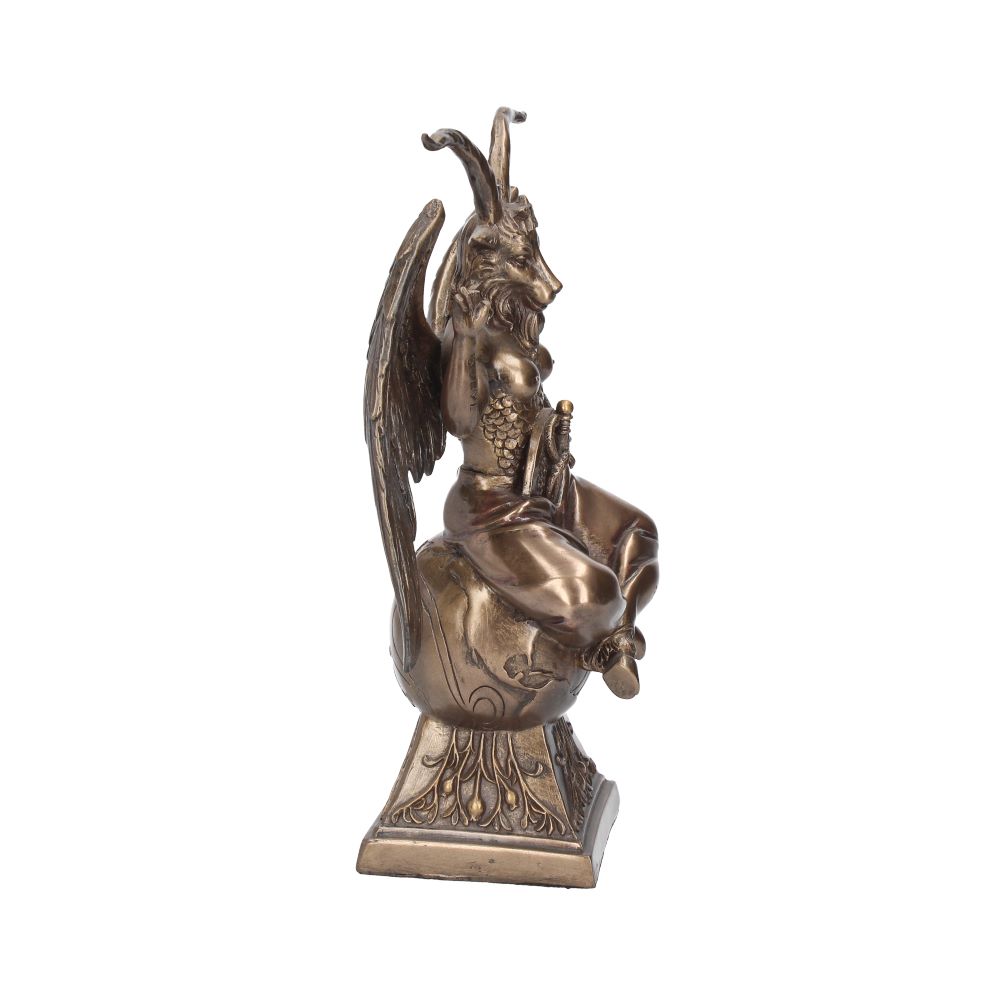24cm Baphomet Occult Mystical Figurine Bronze Ornament