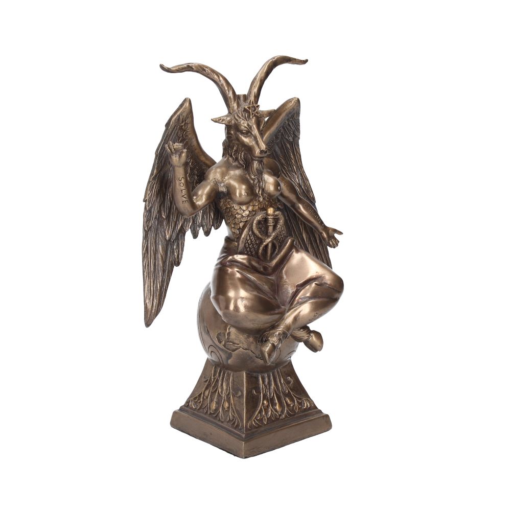 24cm Baphomet Occult Mystical Figurine Bronze Ornament
