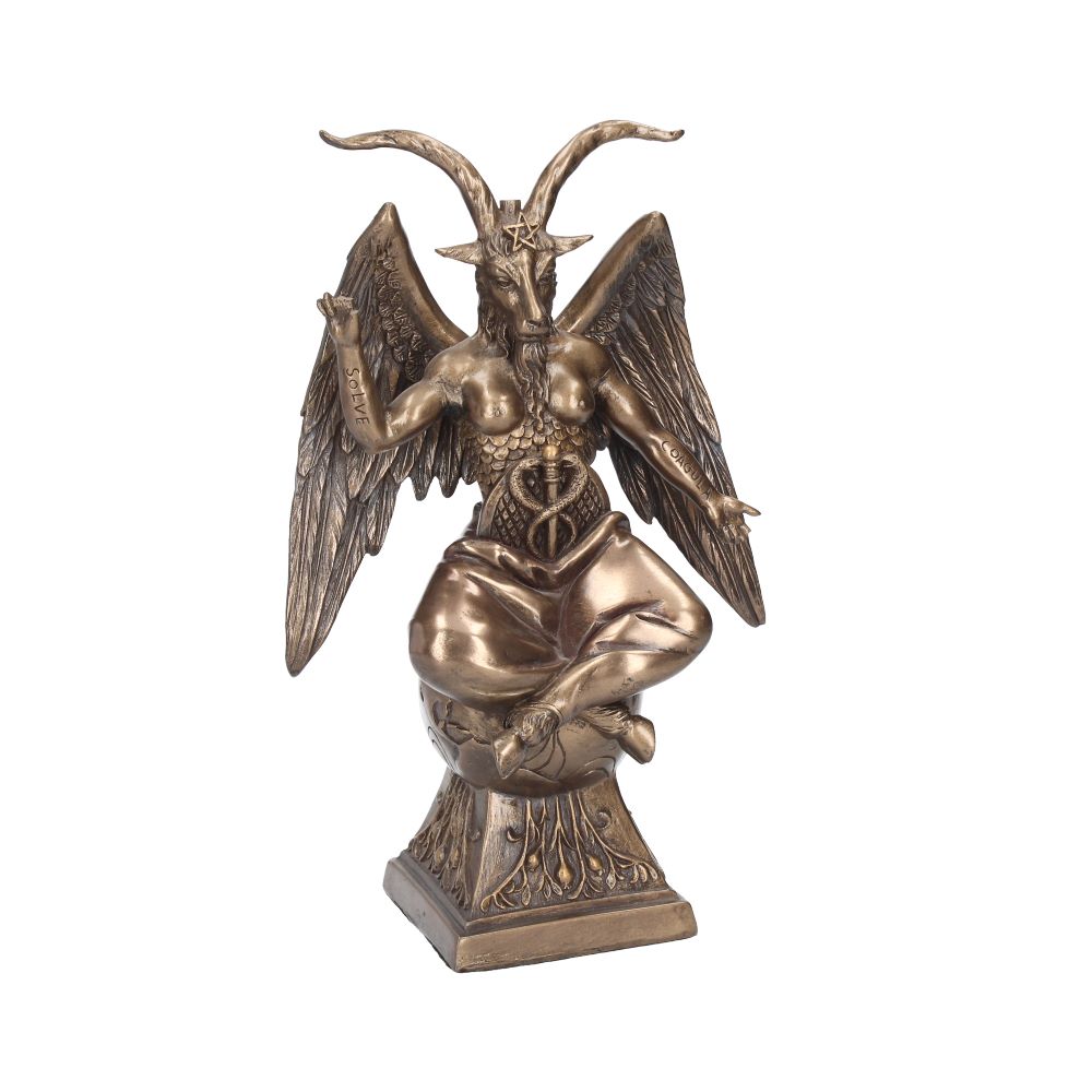 24cm Baphomet Occult Mystical Figurine Bronze Ornament