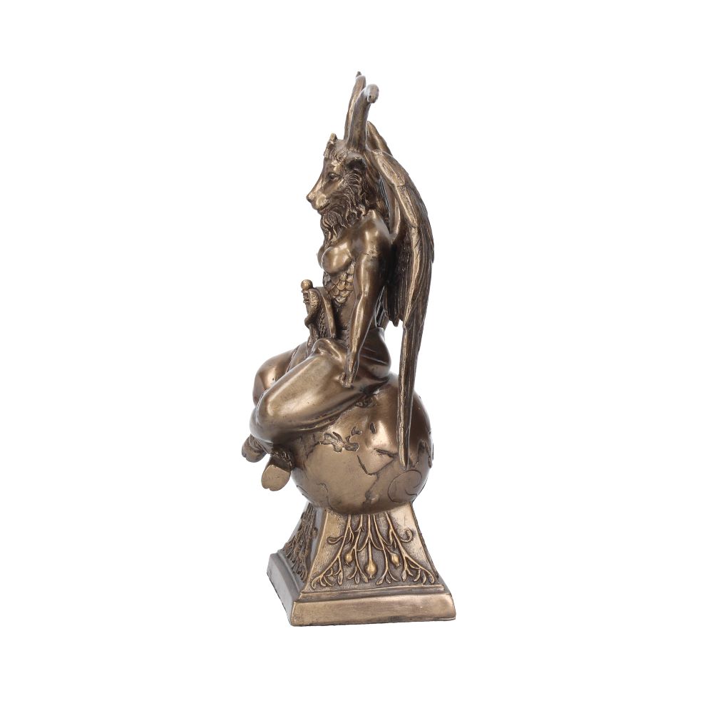 24cm Baphomet Occult Mystical Figurine Bronze Ornament