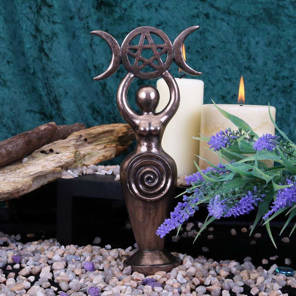 Triple Goddess Bronzed Ornament