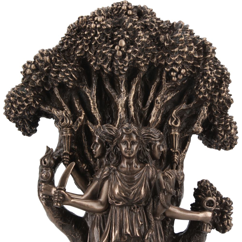 Triple Moon Goddess Hecate Bronze Figurine 18.5cm