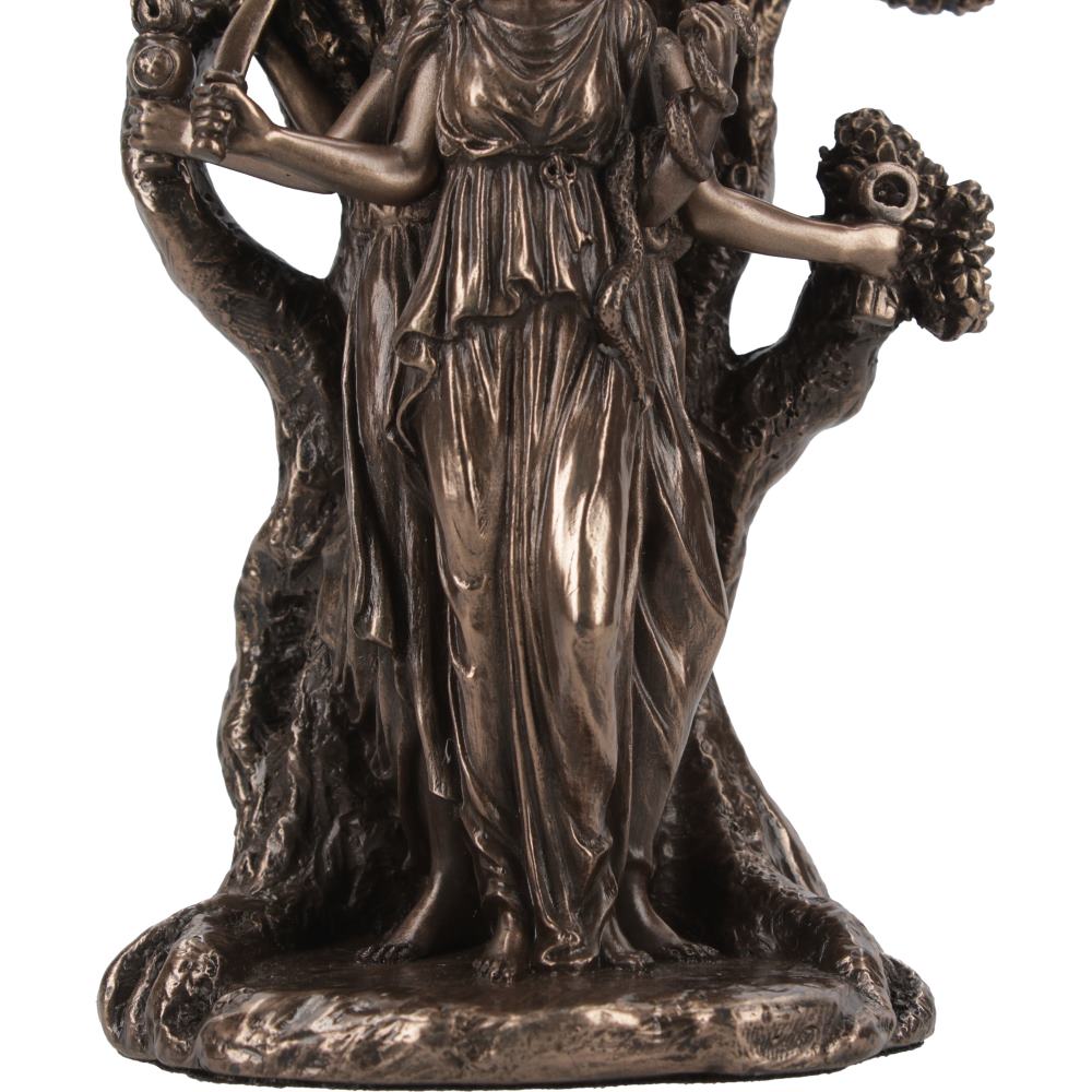 Triple Moon Goddess Hecate Bronze Figurine 18.5cm