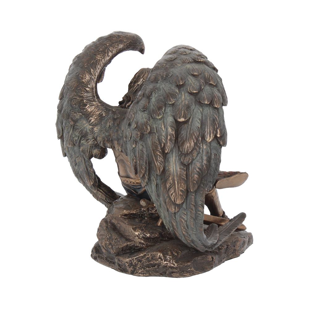 Bronzed Lucifer The Fallen Angel Figurine. 16.5cm