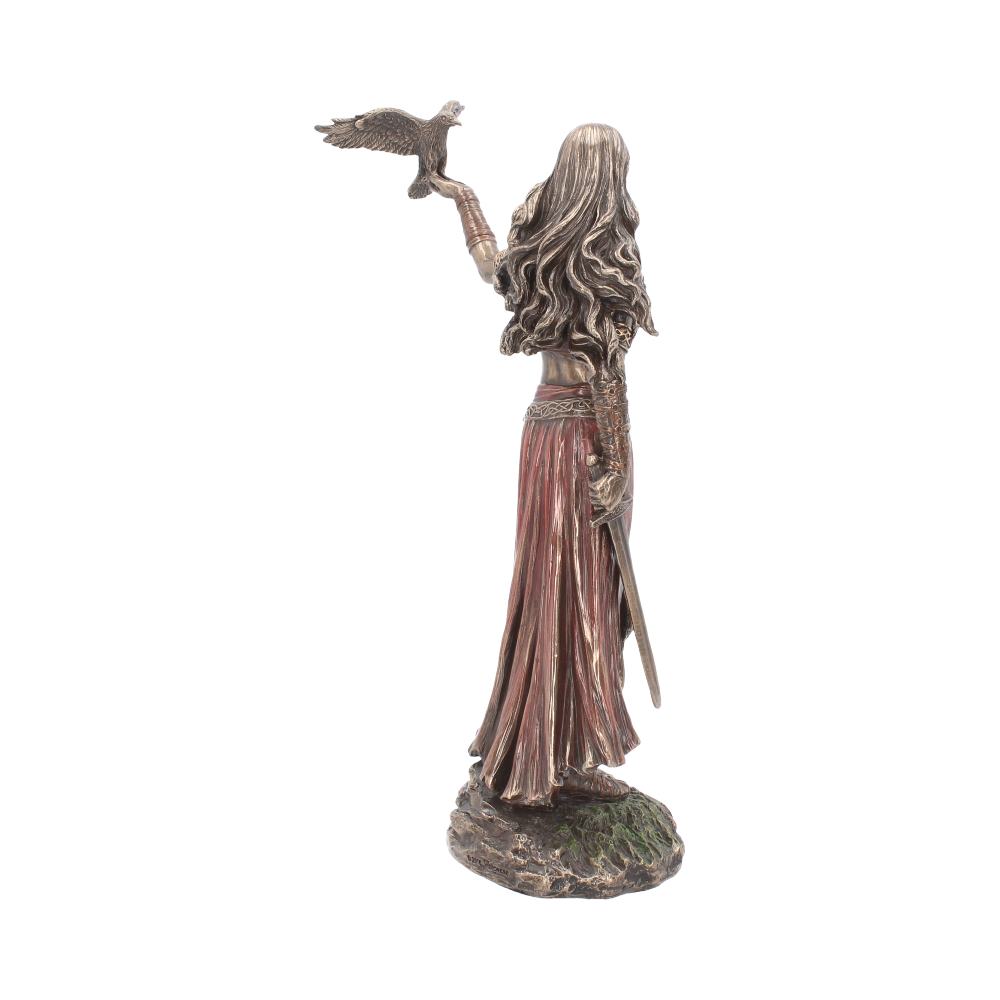 28cm Morrigan and Crow Figurine Bronze Ornament