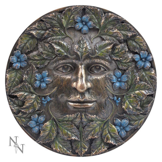Bronzed Beltane Tree Spirit Wall Plaque 14.5cm