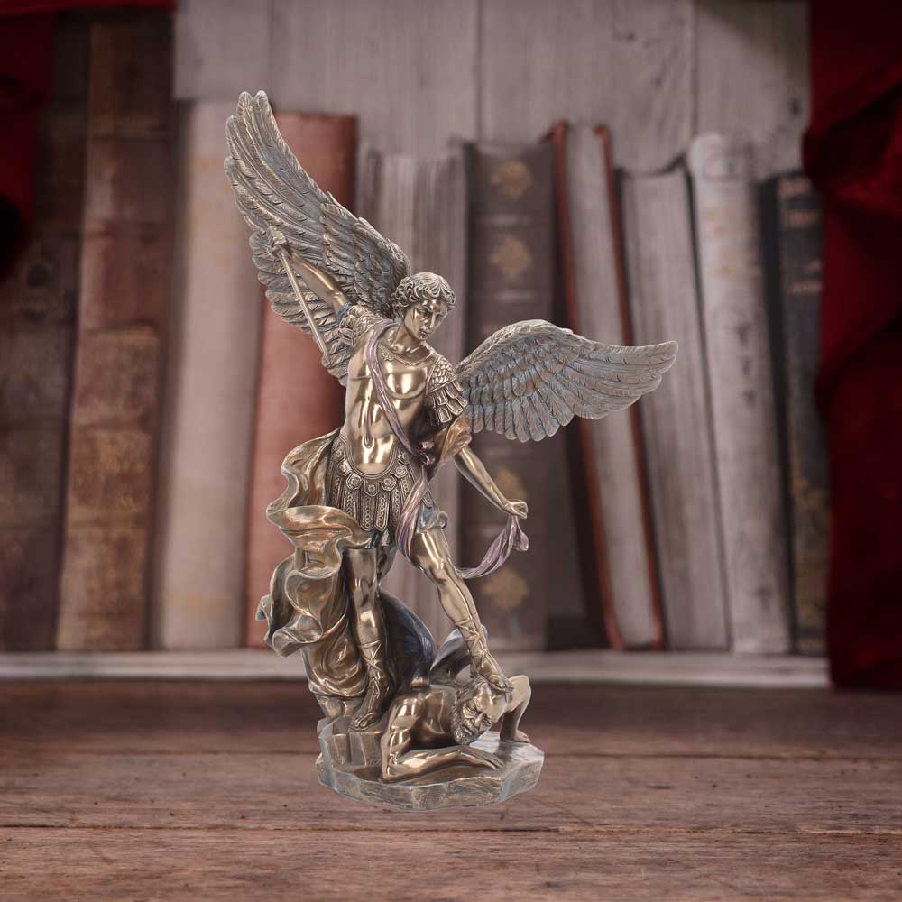 Bronzed Archangel Michael The Religious Warrior 37cm