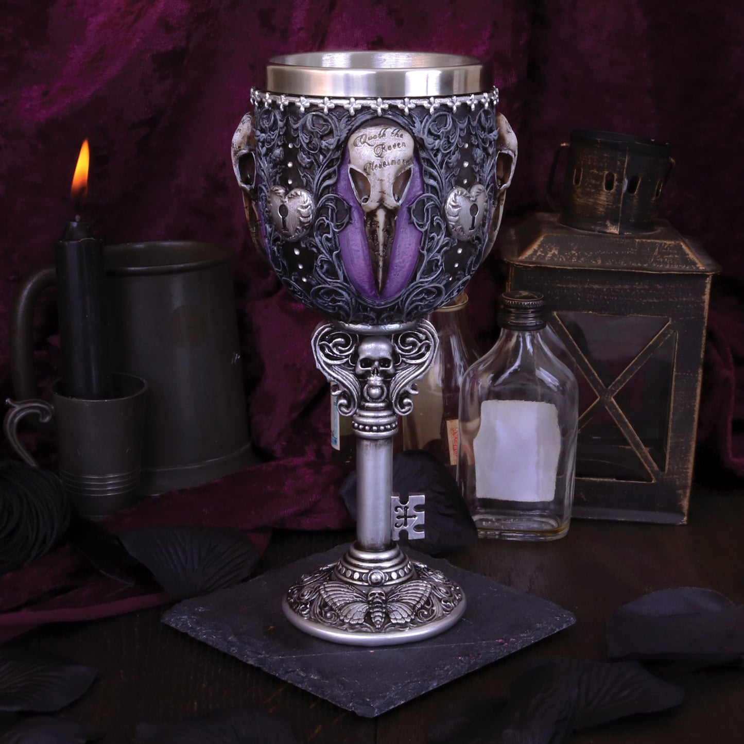 Edgar Allen Poe Nevermore Raven Goblet