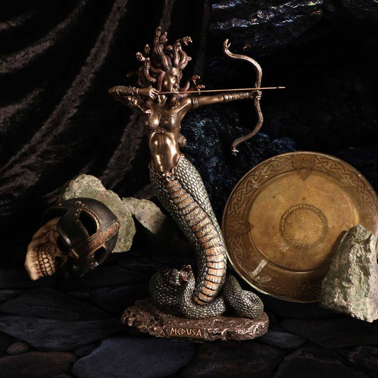 Bronze Mythological Medusa's Wrath Figurine 36cm