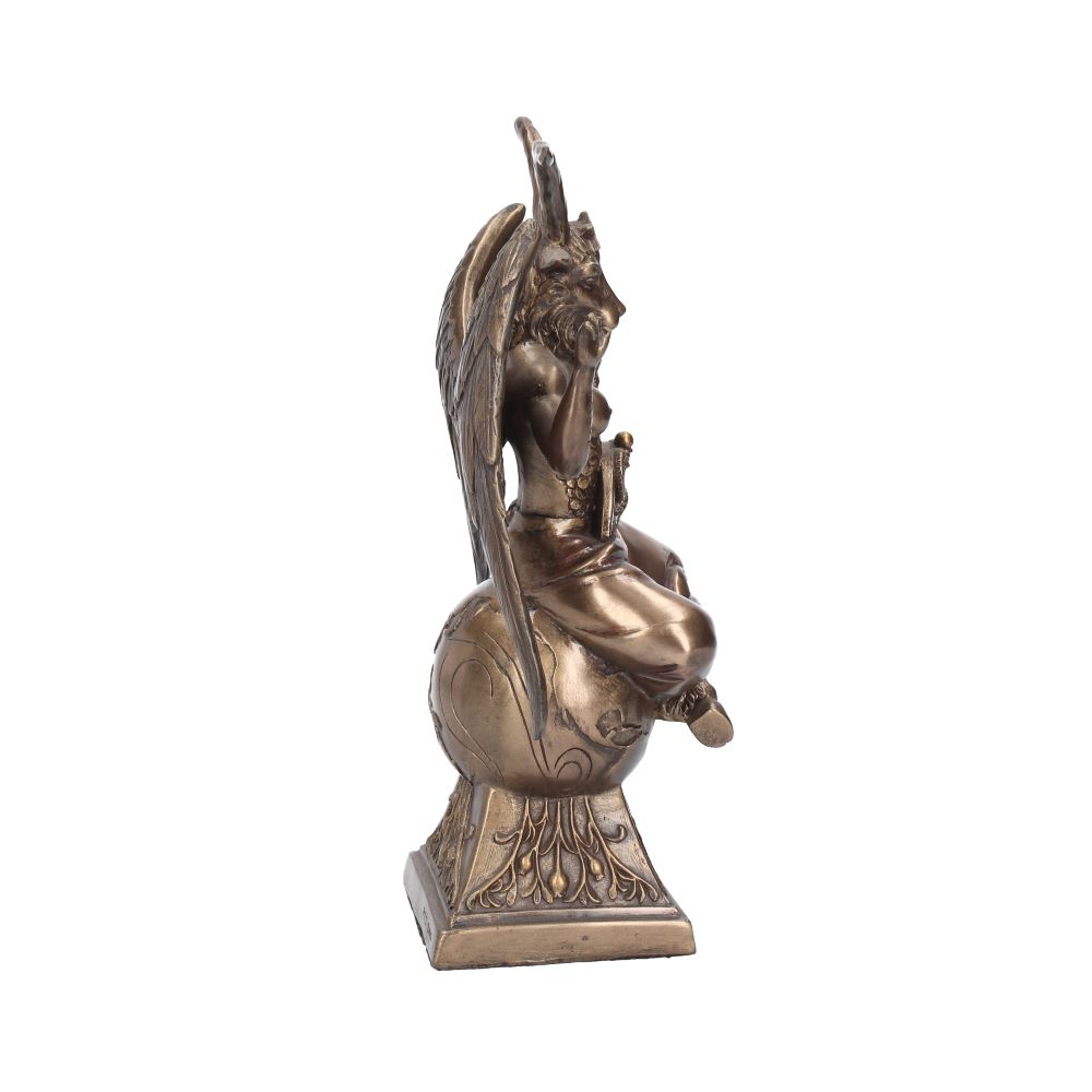 24cm Baphomet Occult Mystical Figurine Bronze Ornament