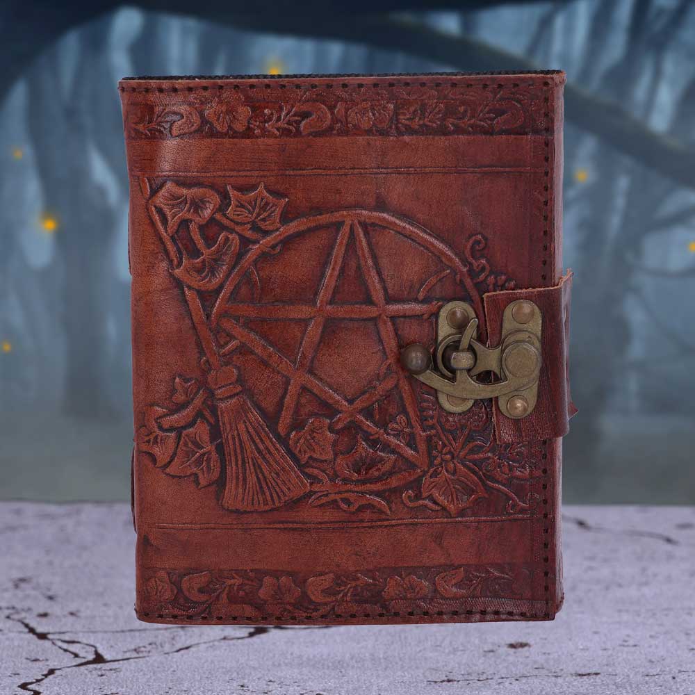 Nemesis Now Lockable Pentagram Leather Emboss Journal