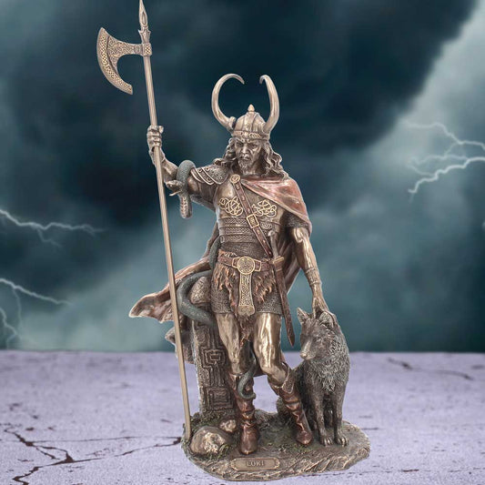 Bronzed Loki-Norse Trickster God 35cm