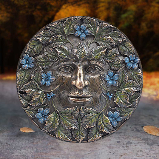 Bronzed Beltane Tree Spirit Wall Plaque 14.5cm