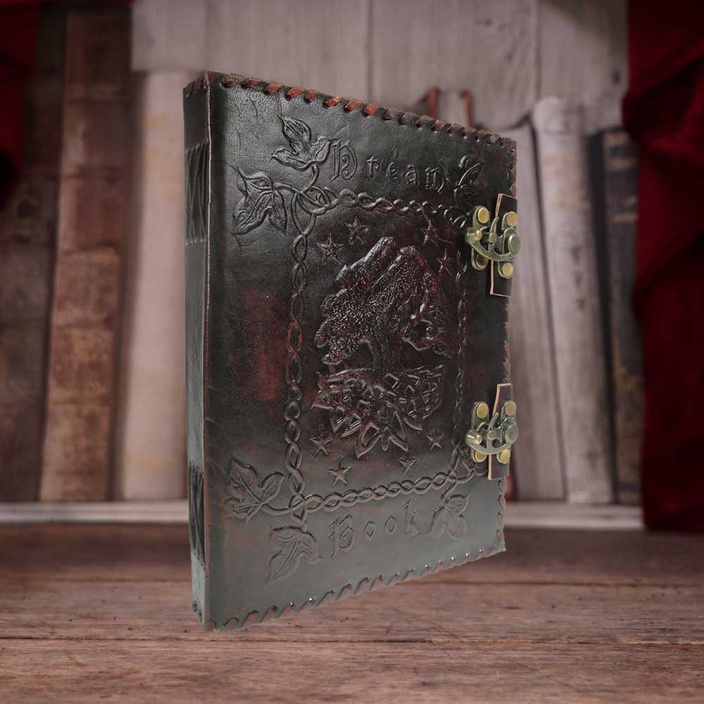 Small Dream Book 25cm Small Lockable Leather Dream Book With Embossed Tree Of Life 25cm