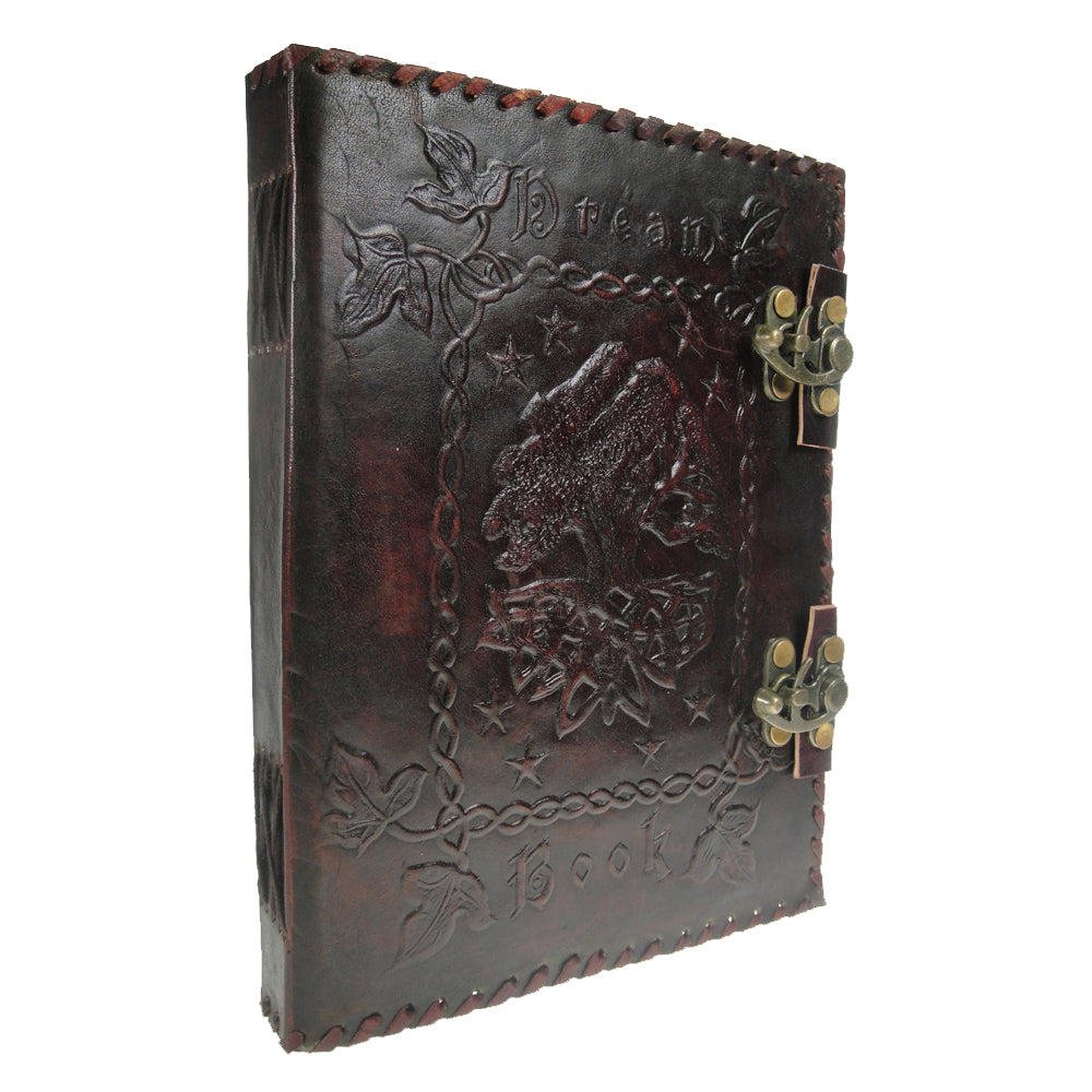 Small Dream Book 25cm Small Lockable Leather Dream Book With Embossed Tree Of Life 25cm