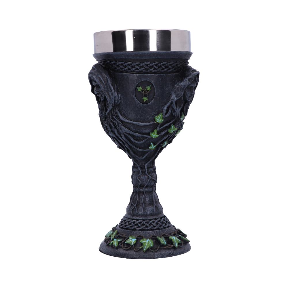 Mother Maiden and Crone Chalice Bronze Triple Goddess Wine Glass