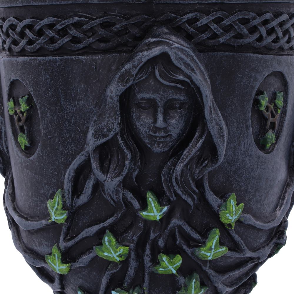 Mother Maiden and Crone Chalice Bronze Triple Goddess Wine Glass