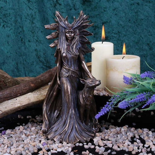 25cm Hekate Bronze Figurine by Marc Potts Greek Goddess