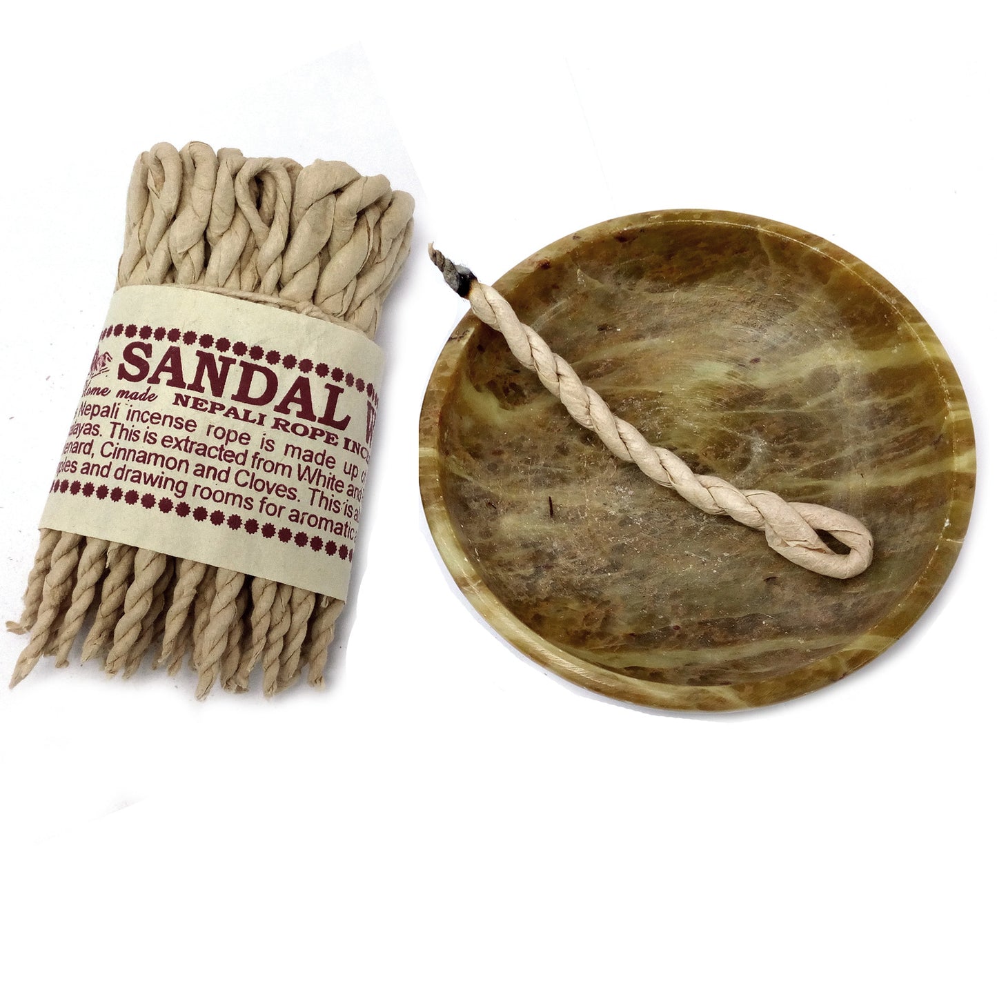 Pure Herb Sandalwood and Spice Rope Incense